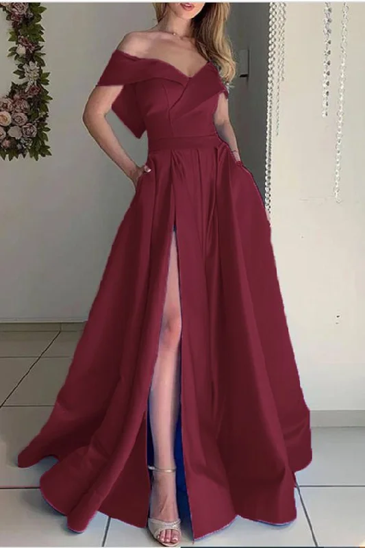 Price Drop Alert!Burgundy prom dress     cg20660