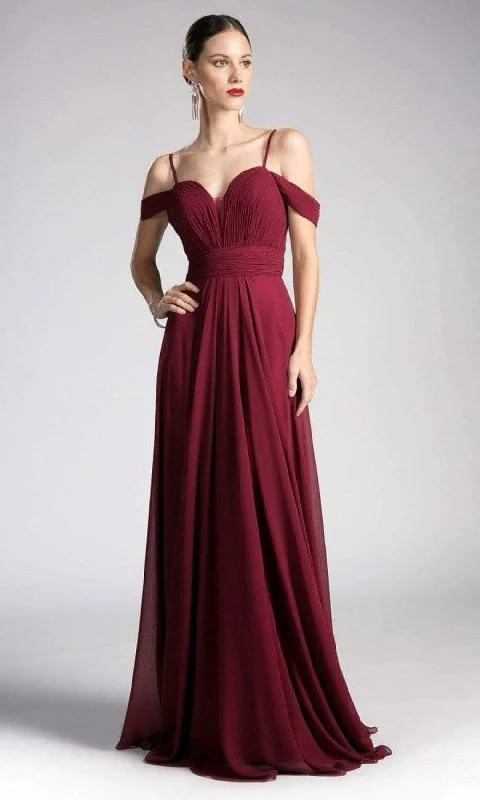 Must-Have Deals Inside!Cinderella Divine - Cold Shoulders Ruched Bodice A-Line Gown CJ241 - 1 pc Burgundy In Size 6 Available Must-Have Deals Inside!Cinderella Divine - Cold Shoulders Ruched Bodice A-Line Gown CJ241 - 1 pc Burgundy In Size 6 Available