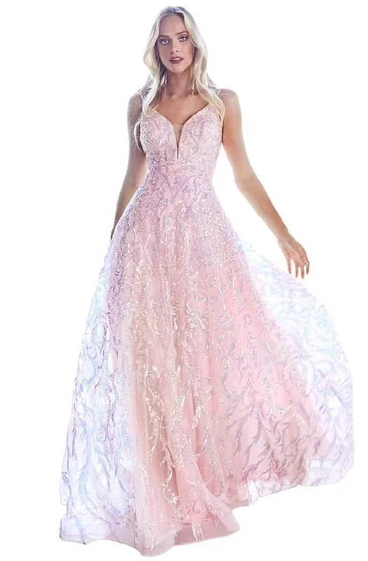 Savings You Can’t Ignore!Cinderella Divine - Sheer Plunged Neck Sequin Scroll Print Gown CB055 - 1 pc Blue In Size 6 Available Savings You Can’t Ignore!Cinderella Divine - Sheer Plunged Neck Sequin Scroll Print Gown CB055 - 1 pc Blue In Size 6 Available