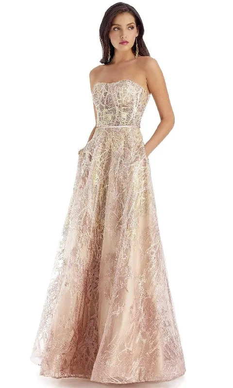Price Drop Alert!Clarisse - Strapless Embroidered Long Gown 5108