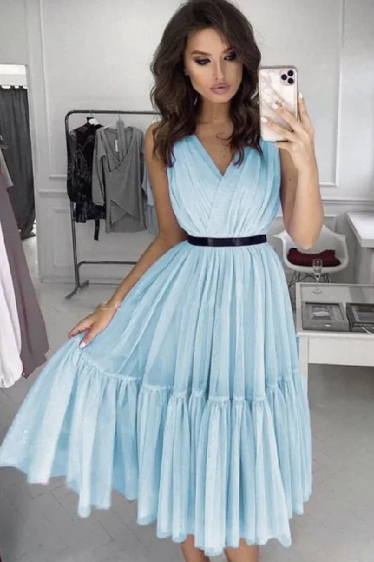 Massive Price Cuts!Cute A line tulle short prom dress evening dress     cg20667