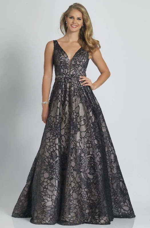 Lowest Prices Guaranteed!Dave & Johnny - Deep V-Neck Embroidered Gown A9385W - 1 pc Black In Size 16W Available Lowest Prices Guaranteed!Dave & Johnny - Deep V-Neck Embroidered Gown A9385W - 1 pc Black In Size 16W Available