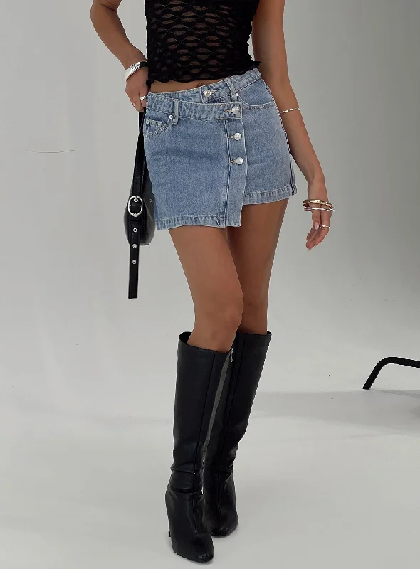 Shop Today, Save Tomorrow!Denis Mini Denim Skirt Light Blue
