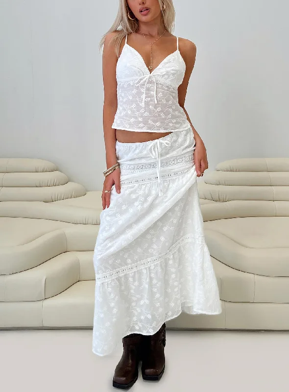 Limited Time Offer!Eivan Maxi Skirt White