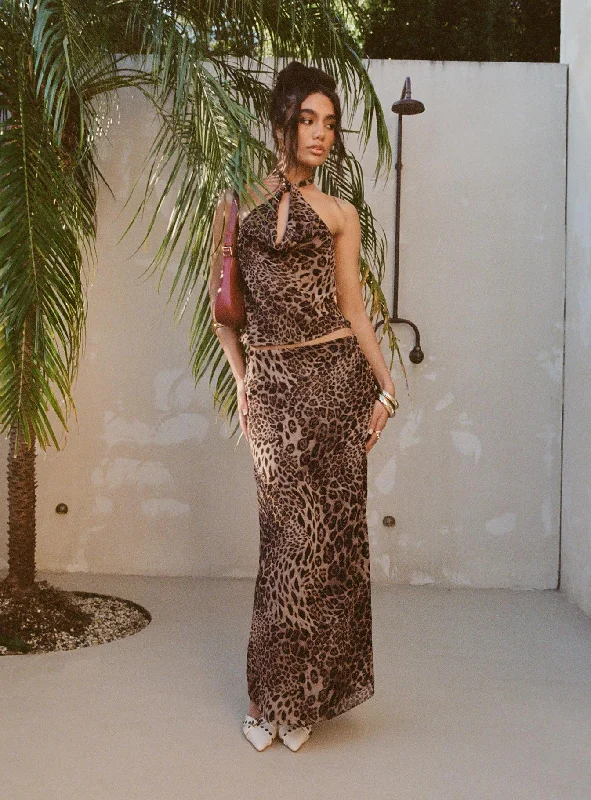 Save More When You Shop More!Eleganza Maxi Skirt Leopard Petite