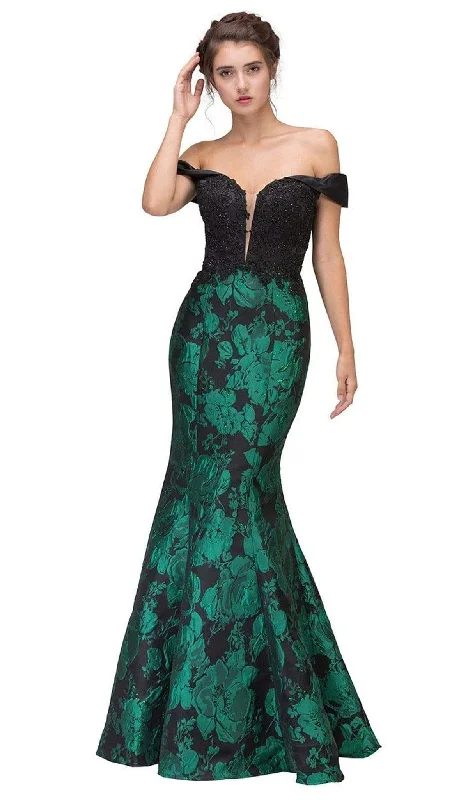 Hurry, Sale Ends Soon!Eureka Fashion - Lace Off-Shoulder Floral Print Mermaid Dress Hurry, Sale Ends Soon!Eureka Fashion - Lace Off-Shoulder Floral Print Mermaid Dress