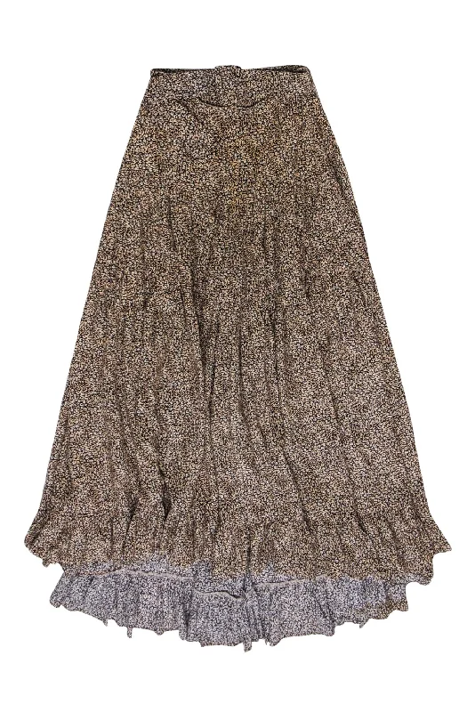 Huge Price Cuts Await!Evarae - Beige & Black Speckled Print High-Low Maxi Skirt Sz XS Huge Price Cuts Await!Evarae - Beige & Black Speckled Print High-Low Maxi Skirt Sz XS