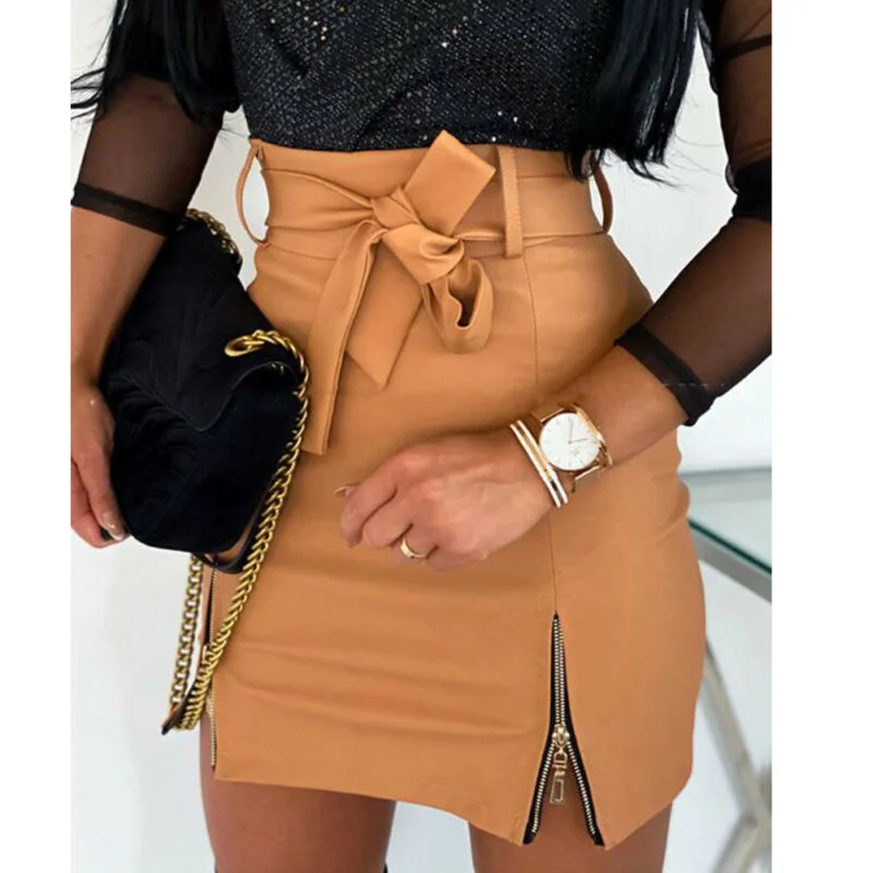 Time to Snag a Bargain!Amy Fashion - High Waist Split Office Mini Slim Skirt