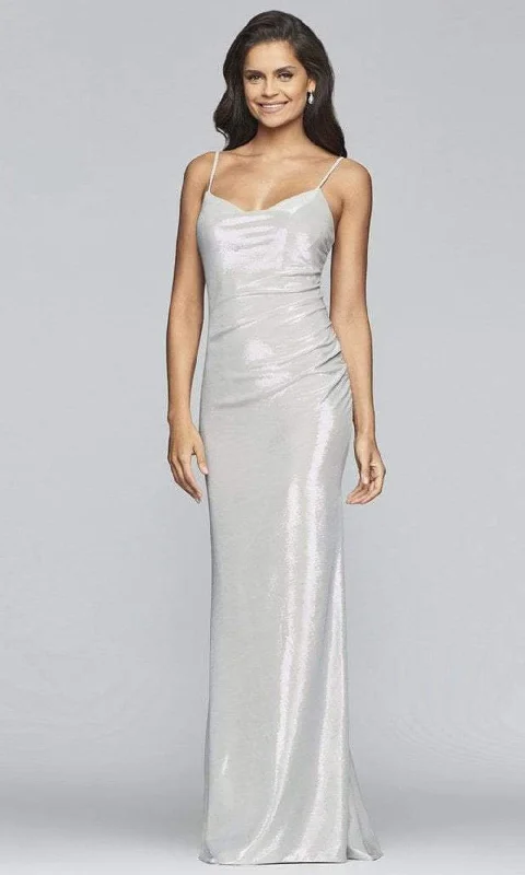Save More When You Shop More!Faviana - Cowl Neck Metallic Jersey Sheath Dress S10256 Save More When You Shop More!Faviana - Cowl Neck Metallic Jersey Sheath Dress S10256