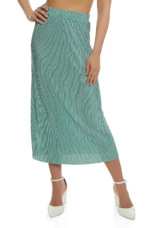 Today Only – Don’t Miss It!Plisse High Waist Midi Skirt