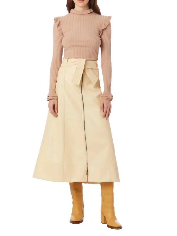 Find Your Perfect Deal Today!Greenwich Midi Skirt In Sand