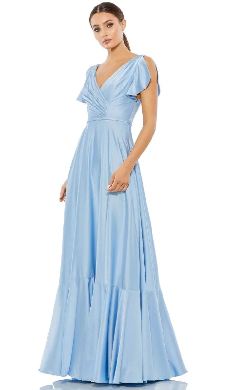 Mega Sale Happening Now!Ieena Duggal 11256 - V-Neck Satin Long Dress