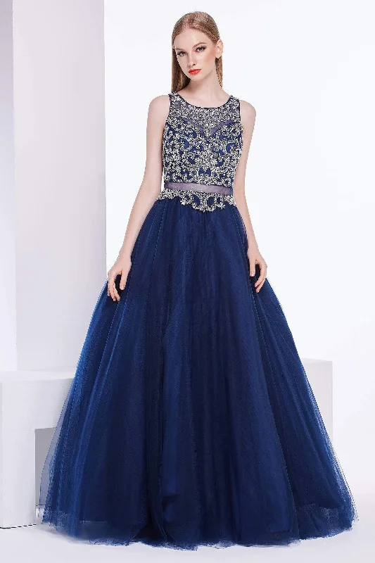 Limited Time Offer!J'Adore Dresses - J14015 Embellished Jewel Neck Tulle Ballgown