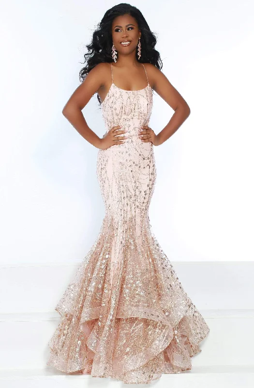 Your Shopping Wish, Our Discount Command!Jasz Couture - Spaghetti Strap Embellished Ruffled Mermaid Gown 6457 - 1 pc Ivory/Gold In Size 10 Available Your Shopping Wish, Our Discount Command!Jasz Couture - Spaghetti Strap Embellished Ruffled Mermaid Gown 6457 - 1 pc Ivory/Gold In Size 10 Available
