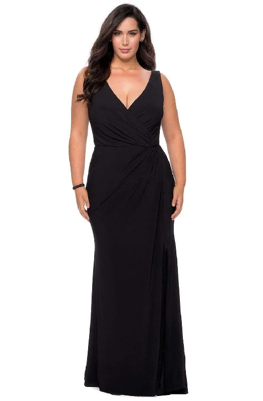 Amazing Prices You Can’t Resist!La Femme - Sleeveless Plunging V-Neck High Slit Sheath Gown 28882SC Amazing Prices You Can’t Resist!La Femme - Sleeveless Plunging V-Neck High Slit Sheath Gown 28882SC