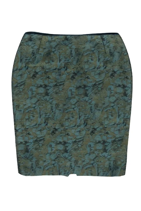 The Sale You’ve Been Waiting For!Lafayette 148 - Green & Teal Brocade Pencil Skirt Sz 2 The Sale You’ve Been Waiting For!Lafayette 148 - Green & Teal Brocade Pencil Skirt Sz 2