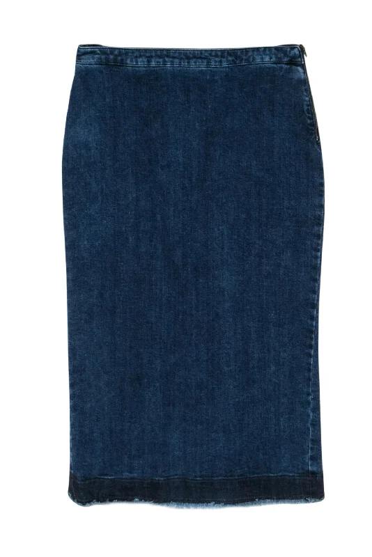 Buy More, Save More!McQ by Alexander McQueen- Blue Denim Dark Wash Skirt Sz 4