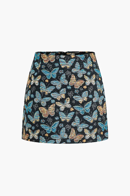 Lowest Prices Guaranteed!Butterfly Print Mini Skirt