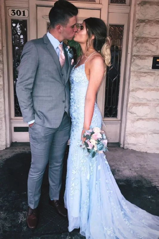 Unlock Huge Savings Now!mermaid light blue lace long prom dress with lace up back cg20614 Unlock Huge Savings Now!mermaid light blue lace long prom dress with lace up back cg20614