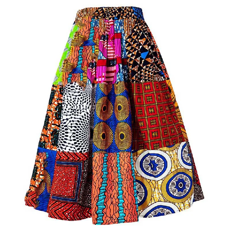 Find the Best Deals Here!Most Popular African Skirt Mix Ankara Wax Print Midi Skirt Elastic Waist African Skirt for Women Find the Best Deals Here!Most Popular African Skirt Mix Ankara Wax Print Midi Skirt Elastic Waist African Skirt for Women