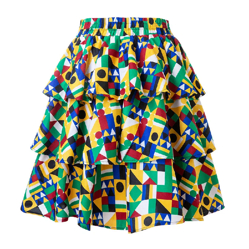 Mega Sale Happening Now!New arrive African Wax Print Skirts Ankara Patterns Clothing Plus Size Africa Skirt For Womens