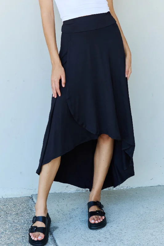 Limited Stock Available!Ninexis First Choice High Waisted Flare Maxi Skirt in Black