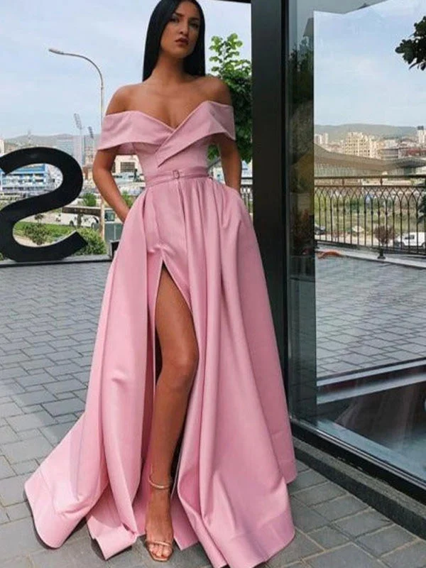 Limited Stock Available!Pink A-line Satin Stylish Elegant Formal Fashion Evening Long Prom Dresses PD338 Limited Stock Available!Pink A-line Satin Stylish Elegant Formal Fashion Evening Long Prom Dresses PD338