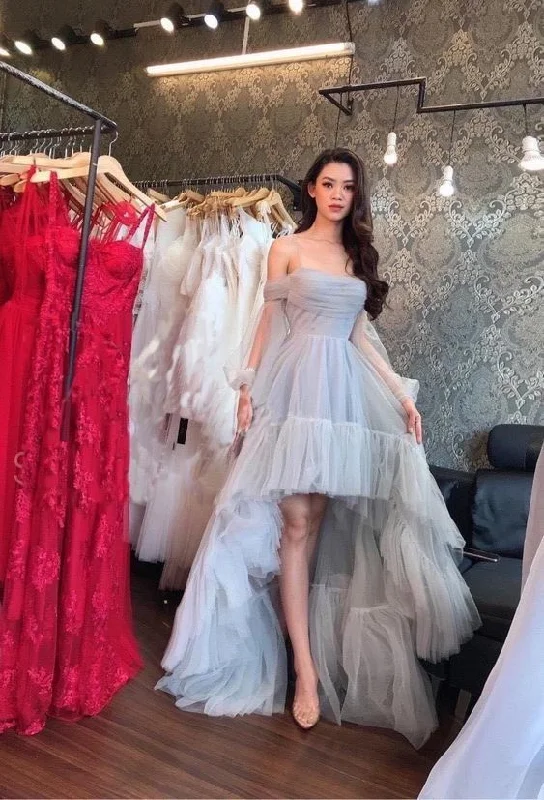 Save Like Never Before!Pleated tulle strapless prom dresses    cg20576