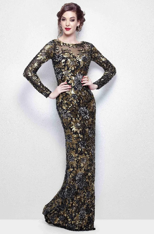 Price Drops You’ll Love!Primavera Couture - Long Sleeve Luxurious Floral Sequined Long Sheath Gown 1401 Price Drops You’ll Love!Primavera Couture - Long Sleeve Luxurious Floral Sequined Long Sheath Gown 1401