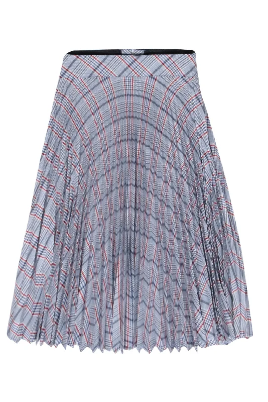 New Discounts Just Dropped!Rag & Bone - Blue & Red Plaid Pleated Midi Skirt Sz 0