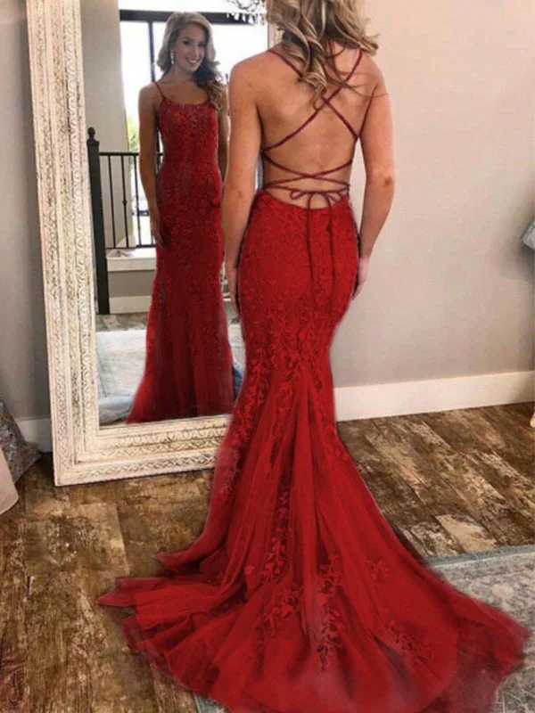 Save More Than Ever!Red Mermaid Lace Most Popular Modest Party Evening Long Prom Dresses PD308 Save More Than Ever!Red Mermaid Lace Most Popular Modest Party Evening Long Prom Dresses PD308