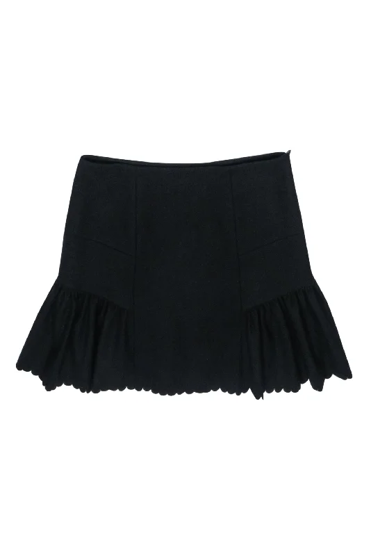 Get More, Spend Less – Shop Now!Red Valentino - Black Wool Blend Skirt Sz M