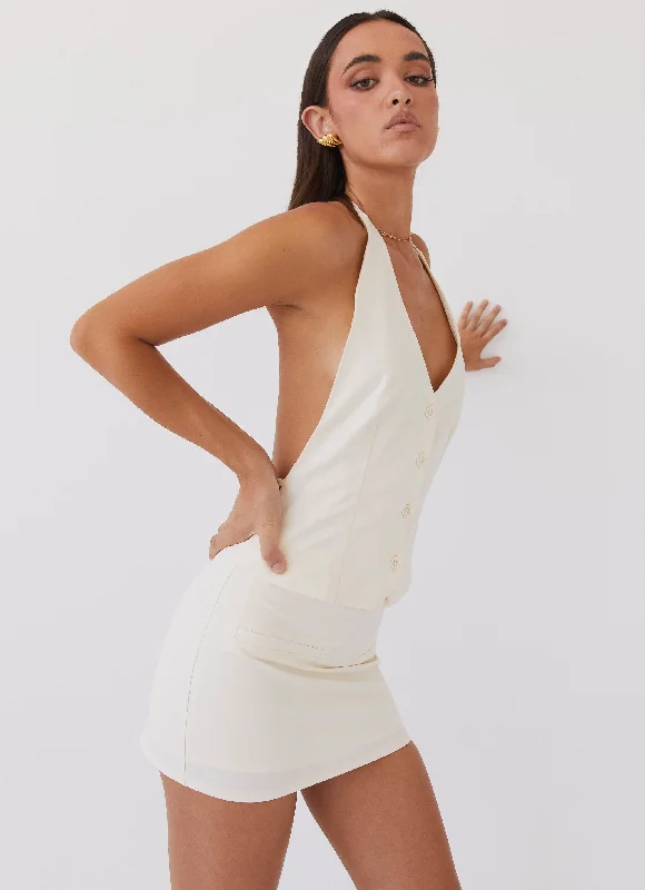 Crazy Discounts Inside!Sarah Mini Skirt - Ivory