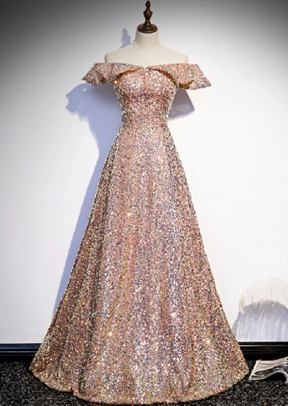 Shop the Hottest Deals!Sequins Off the Shoulder Prom Dress    cg20623