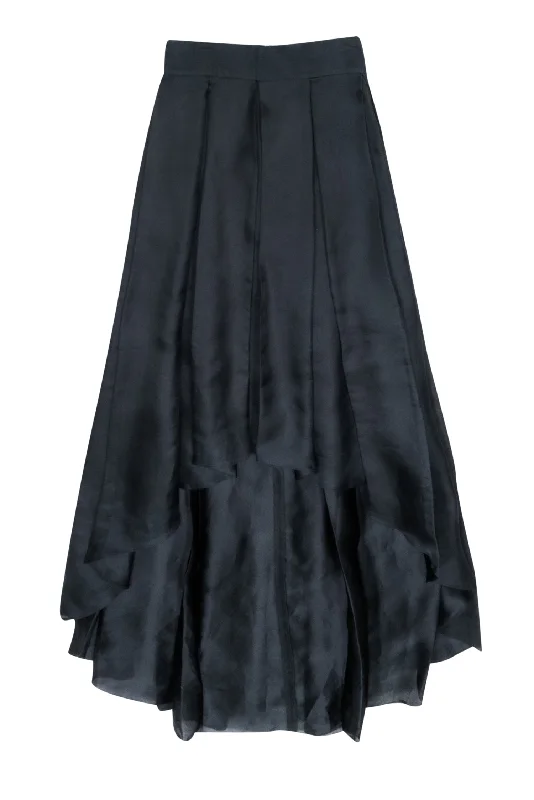 Your Exclusive Offer Awaits!St. John - Black Pleated High Low Skirt Sz 8