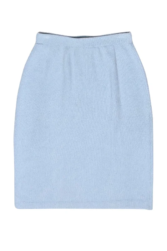 Special Discounts Inside!St. John - Light Blue Wool Blend Knit Pencil Skirt Sz S