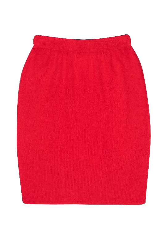 Unlock Huge Savings Now!St. John - Red Classic Knit Pencil Skirt Sz 6