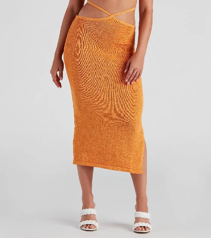 Get It Before It’s Gone!Sunset Beauty Cutout Midi Skirt