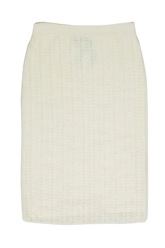 Exclusive Offers You’ll Love!Theory - Ivory Knit Pencil Skirt Sz M