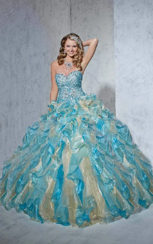 The Best Deals Won’t Wait!Tiffany Designs - 56251 Bedazzled Sweetheart Organza Ruffled Ballgown