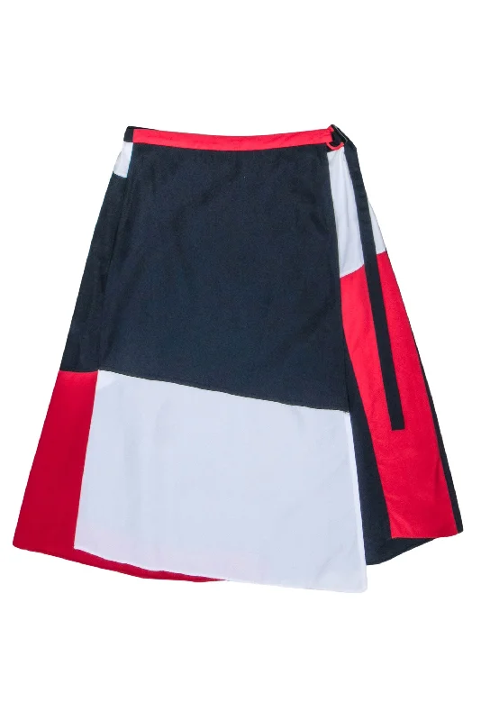 Don’t Wait – Shop Today!Tommy Hilfiger - Navy, Red & White Color Blocked Wrap Skirt Sz 12 Don’t Wait – Shop Today!Tommy Hilfiger - Navy, Red & White Color Blocked Wrap Skirt Sz 12