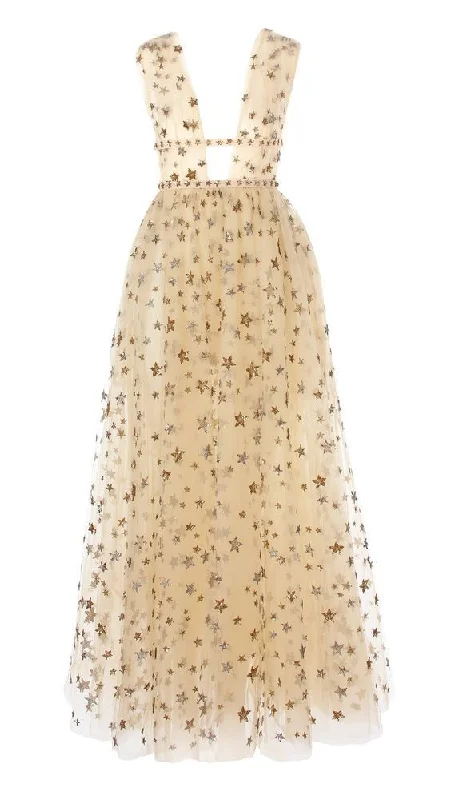 Your Dream Deal is Here!V Neck Charming Prom Dress With Stars     cg20628