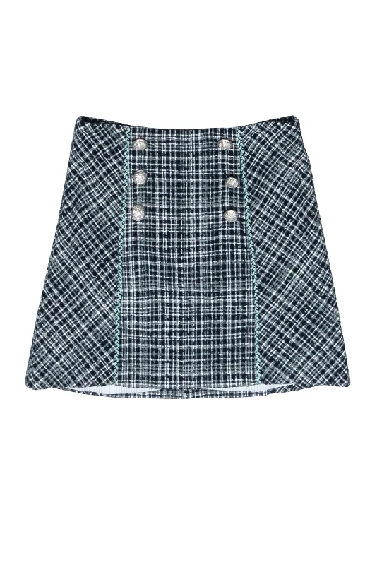 Mega Sale Happening Now!Veronica Beard - Blue, Green, & White Tweed Plaid Skirt Sz 0 Mega Sale Happening Now!Veronica Beard - Blue, Green, & White Tweed Plaid Skirt Sz 0