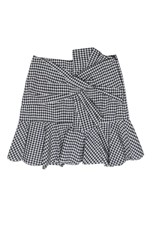 Get the Best for Less!Veronica Beard - Black & White Gingham Knot Front Sz 2