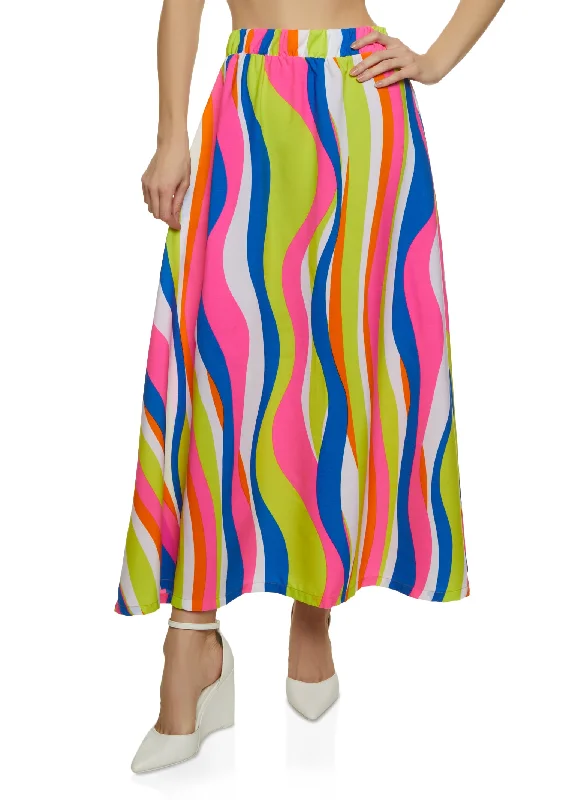 Only a Few Left – Order Now!Printed High Waist Maxi Skirt