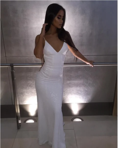 Unmissable Offers Await!White Sequin Prom Dresses Mermaid Long Sleeveless Evening Dresses Backless Formal Gowns cg20695 Unmissable Offers Await!White Sequin Prom Dresses Mermaid Long Sleeveless Evening Dresses Backless Formal Gowns cg20695