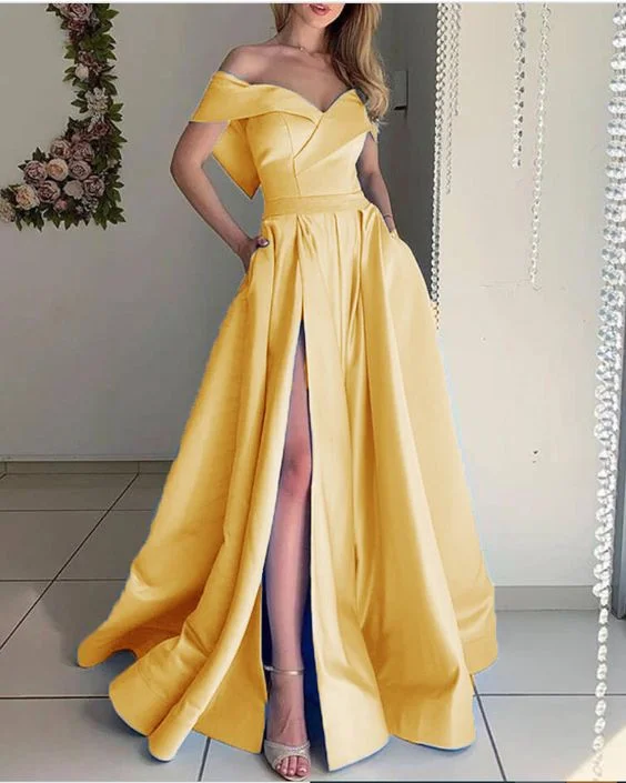 Biggest Sale of the Season!yellow long evening dress Prom Dress     cg20603