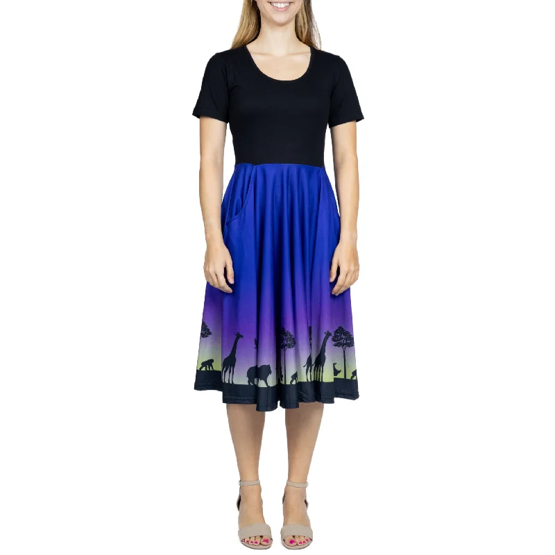 Grab Yours Before It’s Too Late!Animal Silhouette Full Twirl Dress