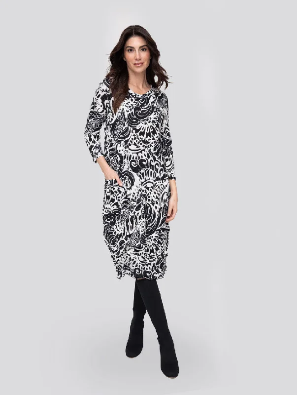 New Discounts Just Dropped!Black Crinkle Dress