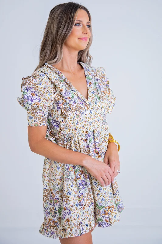 Your Favorite Items on Sale Now!Boho Floral Poplin Dress